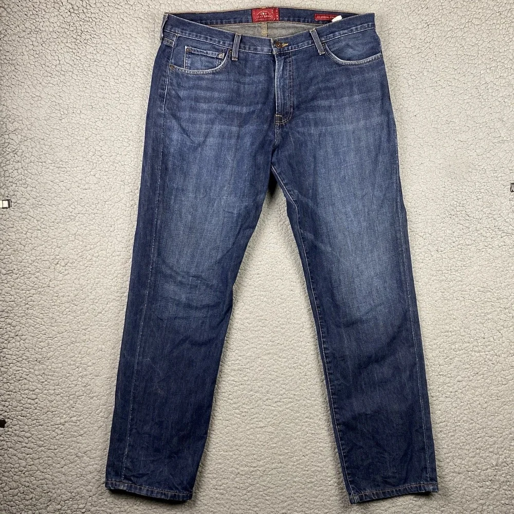 Lucky Brand Jeans Mens 221 Original Straight 38X32 (39x33) Blue Denim Stretch